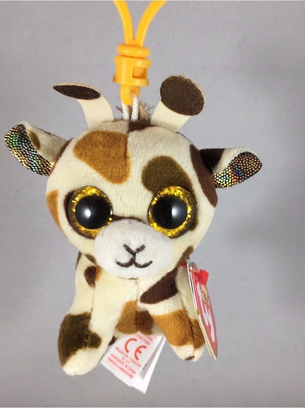 NEW! 2022 TY Beanie Boos - STILTS the Giraffe (Plastic Key Clip - 3 inch) MWMTs